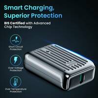 Portronics 10000 mAh 22.5 W Ultra Compact Pocket Size Power Bank  (Black, Lithium Polymer, Fast Charging for Mobile, Tablet)