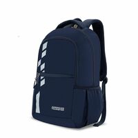 American Tourister Lex Style 02, 24L Volume College and Office 5 Compartment Laptop Backpack with Front Organizer and Spacious Interiors for Unisex - Navy