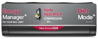 LG 1.5 Ton 5 Star, Wi-Fi, Energy Manager+, DUAL Inverter Split AC (US-Q19MWZE)