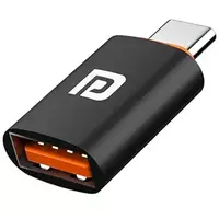 Portronics Type C Male to USB 3.0 Female OTG Converter (Black, Orange)