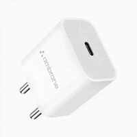 Ambrane RAAP M20 Type C Mobile Charging Adapter (20W, White)