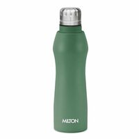 MILTON Elate 1000 Stainless Steel Water Bottle 840 ml, Single Walled, ISI Certified I Leak Proof Lid, Rust Proof I For School, Office, Gym I Military Red
