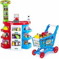Crackles Supermarket Playset 68 Pcs, 78cm Tall with Cash Register & Shopping Cart