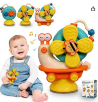 Royals Hub Toy 5-in-1 Sensory Montessori Educational Toys Cute Animal Food Grade Silicone Baby Bath Toys 