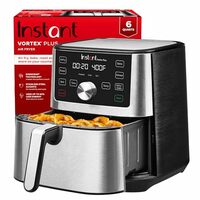 Instant Pot Air Fryer, Vortex 6 Litre, Uses 95% less Oil, 6-in-1 Appliance:Air Fry