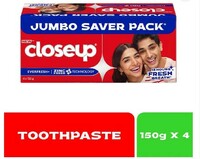 Closeup Long lasting 18 Hours Fresh Breath & White Teeth Toothpaste (600 g, Pack of 4)