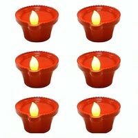 Desidiya® Water Sensor Diya Shape Diwali Night Lights Flameless Pack of 6