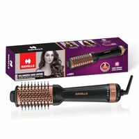 Havells HD4081 Professional Volumizer Hair Dryer, KeraNourish Ceramic Coating Brush Head, 1200 Watts, Ionic Care