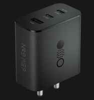 Get 43% Off on Nothing C332 65W Type A and Type C 3-Port Fast Charger (Adapter Only, GaN Technology, Dark Grey)