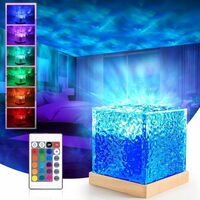 Buy One94Store acrylic Romantic Ocean Wave Night Light Projector Lamp, 3D Water Wave Effect, LED Projection Lamp for Bedroom Decor, Remote Control (Cube Shape)Multicolor Online at Low Prices in India - Amazon.in