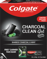 Colgate Charcoal Clean Toothpaste 480g and Garnier Charcoal face mask Toothpaste  (480 g, Pack of 5)