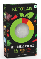Ketolab Natural Flavor Keto Bread Pre-Mix,300 Gms,1 Pack,1.4G Net Carb&31% High Protein/Slice