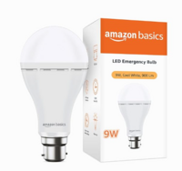 amazon basics - Rechargeable 9W LED Emergency Inverter Bulb, Cool White (Base B22)