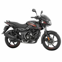Bajaj Pulsar 125 Neon Disc Motorcycle/Motorbike - Ebony Black Solar Red Decals - Ex-Showroom