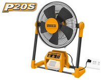 INGCO Table fan high speed 220V for study table, office, cooking time in kitchen 350 mm Exhaust Fan  (black and orange)