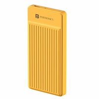 Portronics Luxcell B12 10,000mAh Ultra Slim Power Bank with USB-A Output Port & Type C Input Port |12W Output (Yellow)