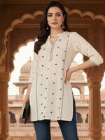  Royal Export Women Embroidered Straight Kurta on Flipkart