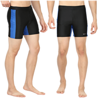 Boldfit Men's Swimming Shorts Breathable, Quick-Dry, Adjustable Swim Trunks For Men & Boys - Black & Blue, 1 pc (Size L)
