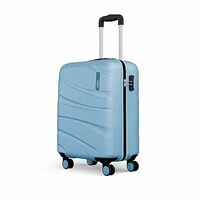 Safari Cabin Polycarbonate (Pc) Persia Hardside Small Size 4 Spinner Wheels Carry-On Luggage Pearl Blue Color 55Cm