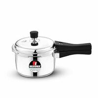 Bergner Sorrento Stainless Steel 3 Litres Outer Lid Pressure Cooker, 3 L Cooker with Outer Lid and Triply Base, Heavy Bottom, Easy Open and Close, Healthy Cooking, Induction Bottom and Gas Stove Ready