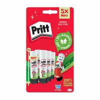 Pritt Glue Stick, Safe&Child-Friendly Glue for Arts&Crafts Activities, Strong-Hold adhesive for School & Office Supplies, Can be repositioned, 97% natural ingredients, apply and remove cleanly, 5x11g