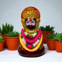 Tarash Luxe Polyresin Khatu Shyam Ji Murti for Home & Gift | Baba Khatu Shyam ji Idol Statue Showpiece for Home, Pooja Decoration and Car Dashboard