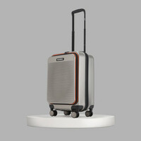 HRX Small Cabin Suitcase (55 cm) 8 Wheels - Grit Laptop - Silver