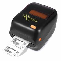 ROMIO Technologies Barcode Printer with 4 inch Label Printing | USB + Serial + LAN Connectivity | Black Color Label Printer with high Speed Printing | Windows Compatible | 1 Year Warranty