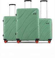 HRX by Hrithik Roshan Hard Body Set of 3 Luggage 8 Wheels - Madrid 3 (Small 58cm | Medium 66cm | Large 75cm) - Green