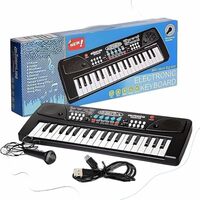 Braintastic Kids Piano Keyboard with Microphone (Black)