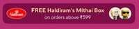 Free Haldiram's Mithai Box on Orders Above 599 on Zepto