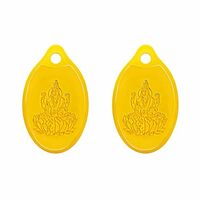Muthoot PAPPACHAN 24K (999) Combo Gold Oval Lakshmi Pendant 4 Gram (2gm each x 2 Pcs)
