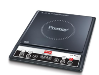 Prestige Iris Plus 1600 Watts Induction Cooktop with Automatic Voltage Regulator | Indian Menu Option |Anti-Magnetic Wall | Timer with User Pre-set | 1 Year Warranty | Black