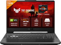 ASUS TUF Gaming A15 (2025) AMD Ryzen 7 Hexa Core 7445HS - (16 GB/512 GB SSD/Windows 11 Home/4 GB Graphics) Laptop