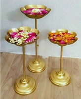 design magnifique Taj urli bowl set 3 tea light candle holder & floating diya stand diwali 