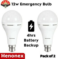 Henonex 12 W Inverter Standard B22 Inverter Bulb  (White, Pack of 2)