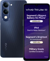 Vivo T4 Lite 5G Charger in the Box (Prism Blue, 6+128 GB) on Flipkart at 9499