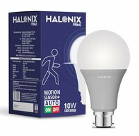 Motion Sensor Halonix 10W Led bulb | Color-6500K White | Auto on- Auto Off light | Motion sensor light | Pack of 1 | b22d