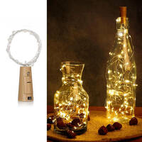 DesiDiya Fairy Cork Light LED Waterproof Cork String Light (2m Battery Operated, Indoor & Outdoor Decorations DIY Crafts)