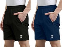 INDICLUB Solid Men Black, Blue Casual Shorts on Flipkart