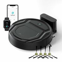 LEFANT M210P Robot Vacuums, 120mins Runtime, 6 Cleaning Modes, Self-Charging Robotic Vacuum, Ideal for Hard Floor(M210P Black), 2200 Pa
