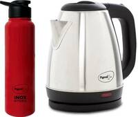 Pigeon Kettle + Water Bottle Electric Kettle with Bottle (1.5 L, Silver)