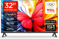 TCL V5C 80 cm (32 inch) QLED Full HD Smart Google TV 2025 Edition with 100% Color Volume Plus | 24W Dolby Audio | Google Assitant | Chromecast built-in | Slim Design (32V5C)