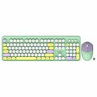 Zebronics Wireless Keyboard & Mouse Combo, 104 UV-Coated Keys, ₹ Key, 12 Multimedia Keys, Retractable Stand, 3 Button Mouse, 1600 DPI, High Precision, USB Nano Receiver (Companion 301, Garden)