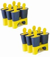 Slikvita Plastic Ice Tray Candy Maker Kulfi Maker Popsicle Mould Blue, Yellow Plastic Ice Cube Tray on Flipkart