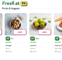 Fresh at 9/- | Vegetables and Fruits