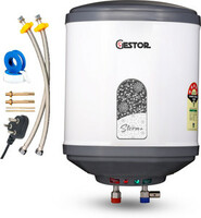 GESTOR STORM PLUS 15 L Storage Water Geyser | with Free Pipes (Grey)