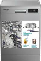 Voltas Beko by A TATA Product DF14S2 Free Standing 14 Place Settings Intensive Kadhai Cleaning| No Pre-rinse Required Dishwasher