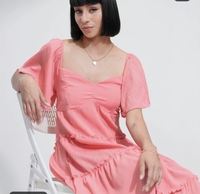 Tokyo Talkies Women Fit and Flare Pink Above Knee/Mid Thigh Length Dress