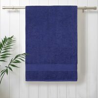 MYTRIDENT 100% Cotton Towels for Bath | Towels for Bath Small Size | Trident Bath Towel - Soft & Absorbent | 450 GSM | 1 Piece Bath Towel for Men/Women | Urban Comfort | 60cms x 120cms - New Navy